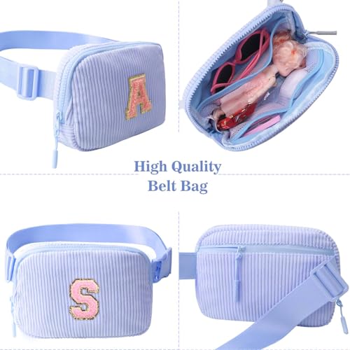 Image of Belt Bag for Girls Gifts - Birthday Gifts for Teenager, Personalized Gifts for Mom Freind Sister Teacher, Graduation GiftsInitial Crossbody Bag Belt Bag for Women Purple N