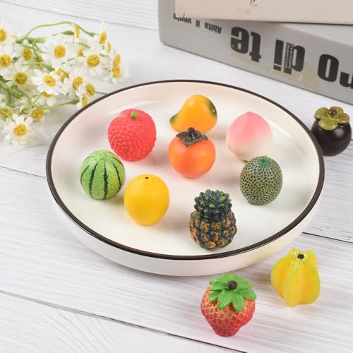 Viociwuo VIOCIWUO-JIANGX-148 Mini Mixed Fruits 11Pcs, Artificial Fruit Miniature Resin Fruits Figurines Small Fruit Models thumb #5