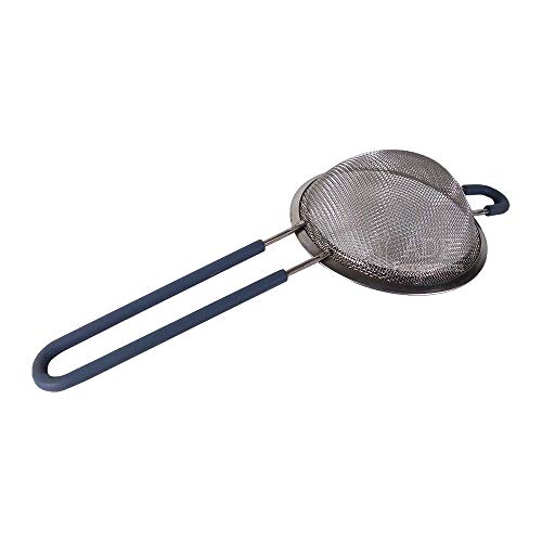 Peneira em Inox Culinária Com Cabo em Silicone 25x10cm