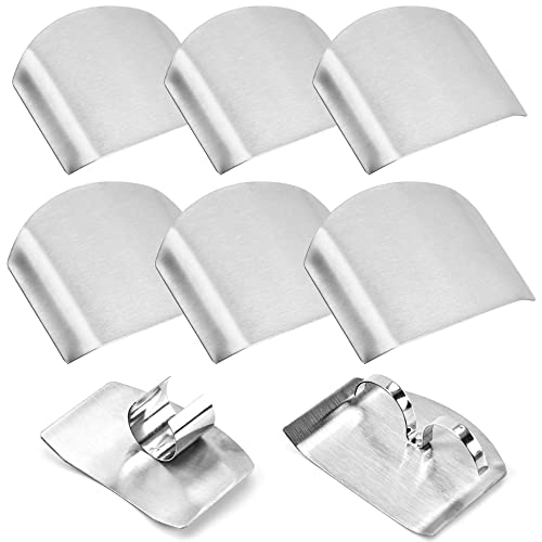 8 Pcs Protector Dedos De Acero Inoxidable Corte Protección Dedos Contra Cortes Protección Dedos Cocinar Cocina Protección Corte Ajustable Protector Verduras En Rodajas Evite El Borde De Corte Cover