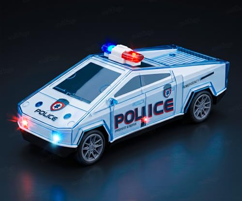 Image of Zest 4 Toyz Police Car Toy for Kids Push and Go Vehicle Toy Friction Patrol Vehicle with Lights & Sound Effects Toy for Kids