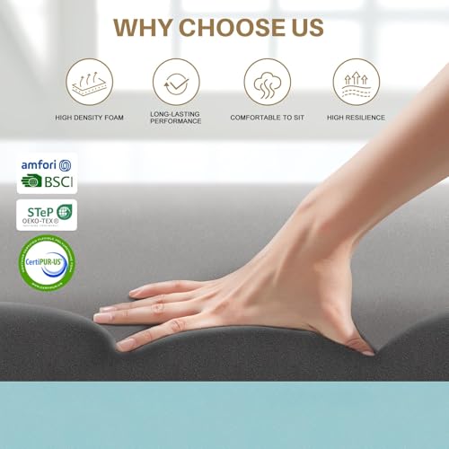 Image of Couch Cushion Support for Sagging Cushions 20''x20'', Two in One Sofa Cushion Support to Repair Sagging Seats, Lift Saggy Seats, Extend Couch's Life, Blue & Grey 1PCS
