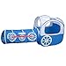 Keen so - Tenda per bambini, 2 in 1, pieghevole, per giocattoli per bambini, con casetta per giochi a tunnel (blu)