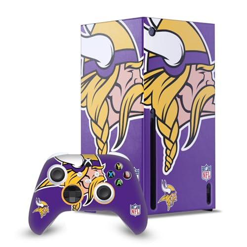 Minnesota Vikings skin Xbox Series X enveloppement console de jeu autocollant manette