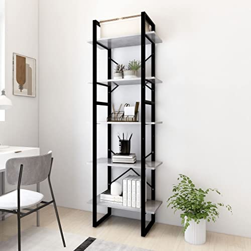 Librería de madera que no se deforma con estantes estables y marco de metal duradero 3