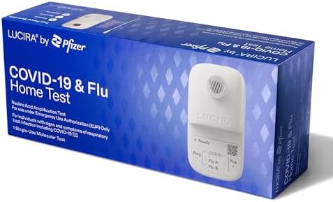 LUCIRA® by Pfizer COVID-19 & Flu Home Test, First and Only At-Home Molecular Test for COVID-19 and Flu A/B, Single-Use, Results in 30 Minutes, Emergency Use Authorized (EUA)