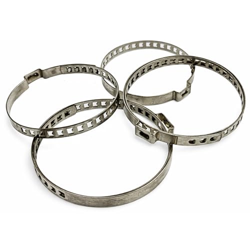 Boltza CV Boot Clips Stainless Steel for Axle Joint, CV Boot Clamp, CV Boot Repair Kit, 25-50mm and 40-110mm, Set of 2 Pairs (4 Clamps)