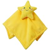 C.R. Gibson Little Hugs Star Minky Fabric Moon Lovey Blanket for Babies, 12.5' x 12.5', Multicolor