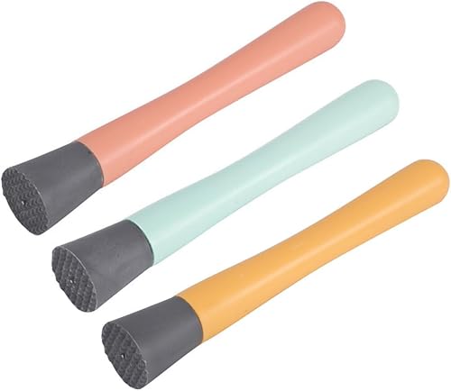 Triturador de hielo, 3 piezas para cócteles, bebidas, muddler bar, trituradora de frutas, trituradora de hielo, herramienta de camarero para bares,