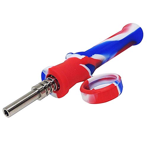 6.5-Inch Silicone Honey Straw (red/Blue)