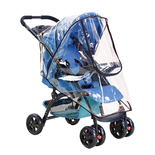 Universal Pushchair Rain Cover - Transparent Weather Shield for Pram,