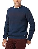 Gerippter Strickpullover in Melange-Optik
