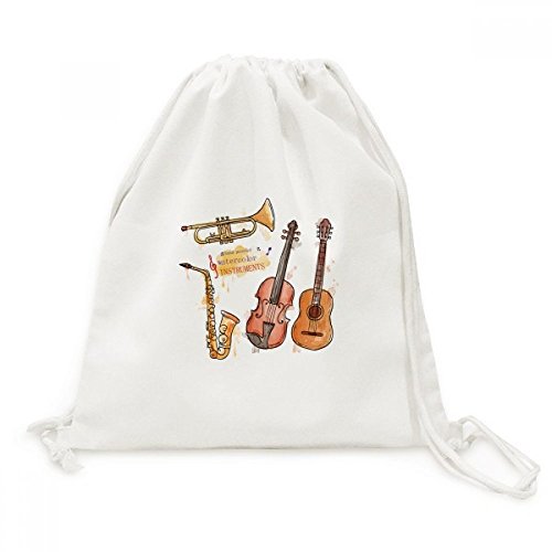 Sac cordon guitare aquarelle sac à dos toile pliable voyage