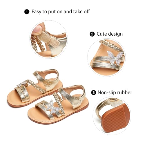 Image of GINFIVE Toddler Girls Sandals Girls Toddler Sandals Little Girls Kids Shoes