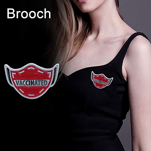 I Have Been Vaccinated Pin Mask Metal Lapel Pin Men And Women Brooches 6 PCS