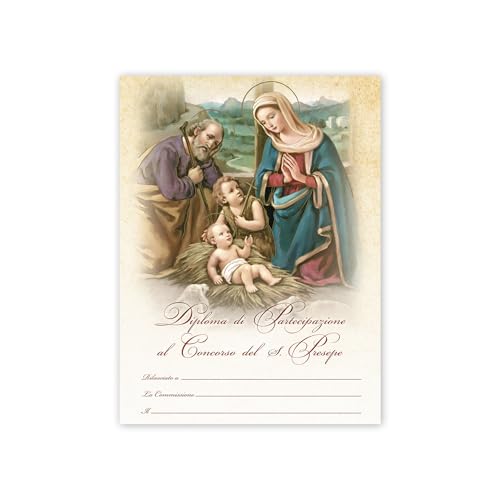 Diplôme en papier parchemin pour concours de la Saint-Crèche | Lot de 25