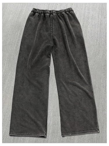 Men's Gothic Baggy Sweatpants Vintage Elastic Waist Workout Athletic Trousers with Pockets2