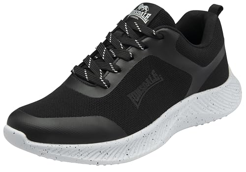 Baskets Lonsdale Winton pour homme : chaussures de sport confortables au design noir classique