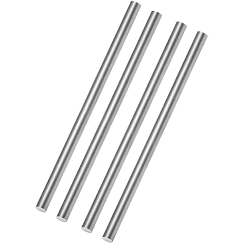 4 PCS 10mm x 305mm 304 Stainless Steel Rods,Phiowocx 2/5” x 12” Metal Round Solid Rod Bar,Smooth Steel Shaft Rods for DIY Craft Model,Industry,Plane/Ship Model,Metal Working Hobbies(10 x 305mm) Cover