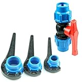 Ball Valve Connector, MDPE Irrigation Pipe Fittings Valve, Plastic Ball Valve Shut-Off Stop Tap Valve for Water Pipe Compression Fittings ( 20mm with Wrench ) - Image 7