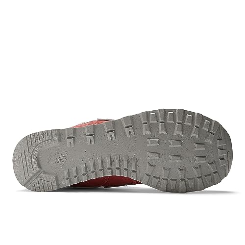 Image of New Balance Unisex 574 V2 Familiar Ground Sneaker,Red /White,Men 8 / Women 9.5