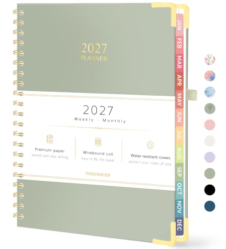 Forvencer 2027 Planner Weekly and Monthly, Hardcover Calendar Planner, A4