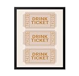 Poster Master Yellow Typography Print - Retro Drink Ticket Poster - Alcohol Art - Preppy Bar Cart Wall Design - Modern & Trendy Art - Great Kitchen, Bar or Restaurant Decor - 11x14 UNFRAMED Wall Art