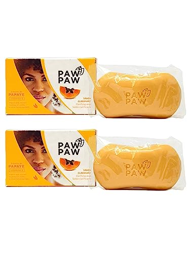 Paw Paw Skin & Body Clarifying Bar Soap Papaye Papaya Extracted with Vitamin E, 180g./6.3oz. (Pack of 2)