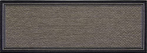 Gertmenian Flatweave Area Rug 2x6 ft Black Nut Brown