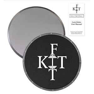 KITFit Core Sliders for Working Out (3pcs) – Set of 2 Dual Sided Core Sliders Abdominal Exercisers, Instruction Guide