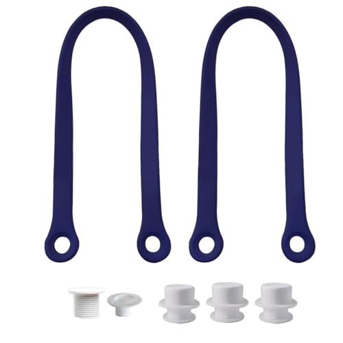 Replacement Straps with 4 Screw Buttons for Original L/XL Bogg Bag, Replacement Handles for Rubber Beach Bag, EVA Bag Strap Replacement, Bogg Beach Bag Repair Kit (Navy)