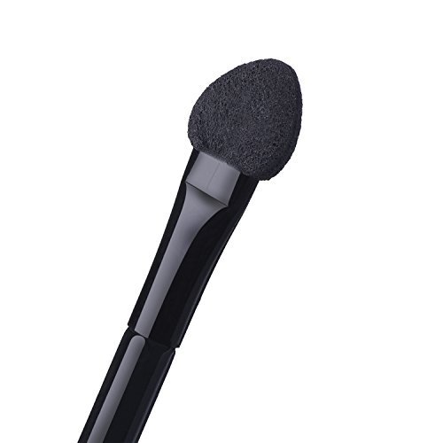 eBoot 50 Pack Disposable Dual Sides Eyeshadow Sponge Brushes Makeup Applicator with Long Handle, 12 cm, Black