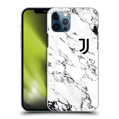 Licenza Ufficiale Juventus Football Club Bianco Marmoreo Custodia Cover Dura per Parte Posteriore Compatibile con Apple iPhone 12 12 PRO
