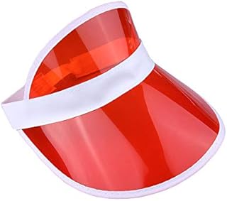 Unisex 80s Style Retro Neon Sun Visor Hat Headband Cap Golf Tennis Stag Poker Party