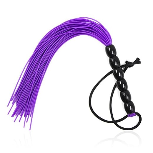 BESTOYARD Nalgadas Látigo de cuero borlas Látigo Juego de rol Accesorios de vestuario para parejas (Púrpura)