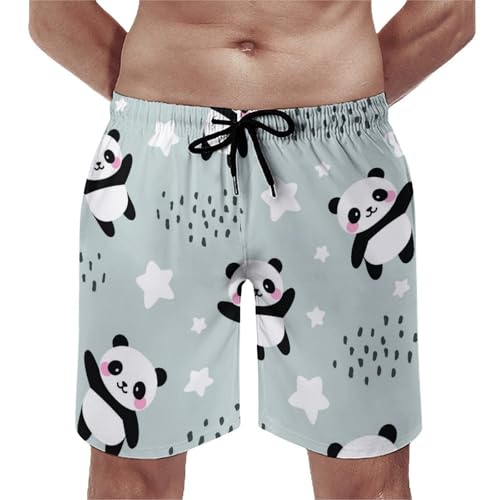 Short de bain homme pandas volants pour la plage