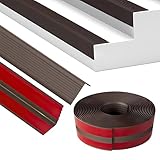 Borde Autoadhesivo para Escaleras 3 metros (50 * 48mm) Perfil Antideslizante de Vinilo. Protector de Peldaños con...