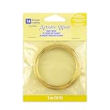 Artistic Wire 14 Gauge Wire, Tarn Resist Brass, 10-Feet