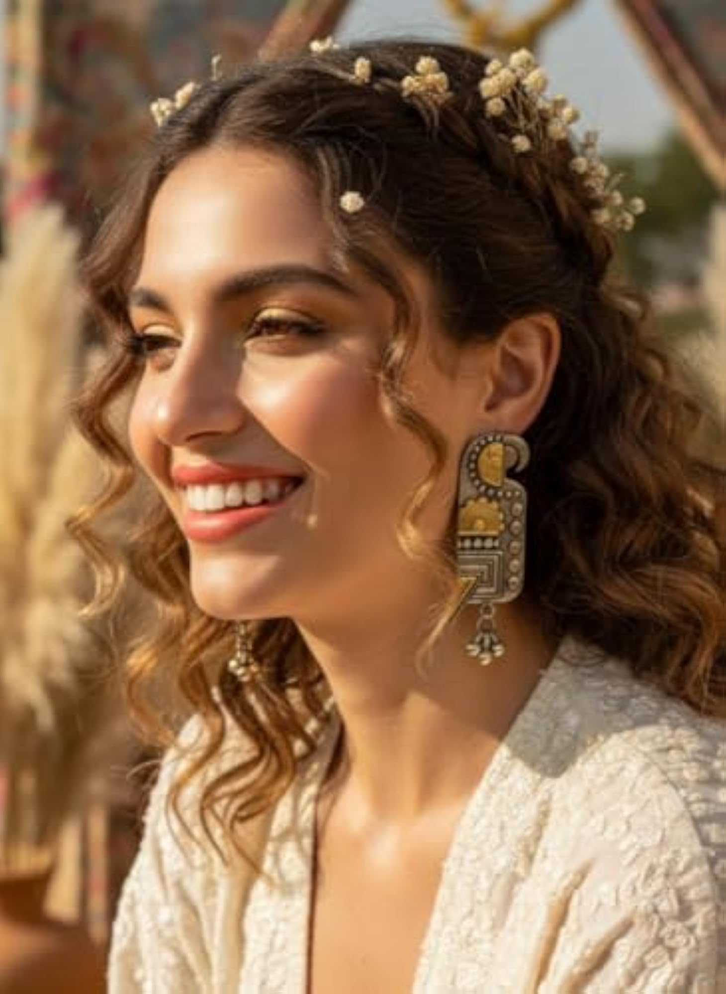 Oxidised Tribal Bird Earrings for Women, Handcrafted Statement Jewellery
