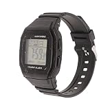 equlup Orologi digitali sportivi, cronografo numerico classico retrò da 9,6 pollici con avviso digitale, orologio da polso con 12/24 ore e batteria LR1130 per uso quotidiano in viaggio (Black)