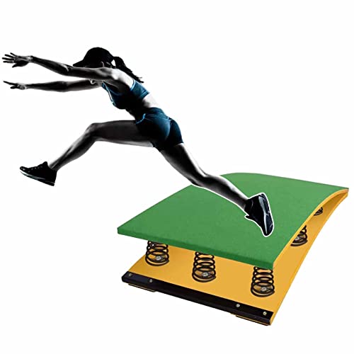 ZIMGOD Spring Board Gymnastics Vault Springboards, Adult Sport Equipment for Gymnasts/Vaulting/Exercise, Elastic Ramp Including 9 Spring (Color : Green)