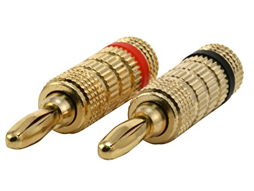 Monoprice 1 par de conectores banana de cobre para altavoz miniatura 1