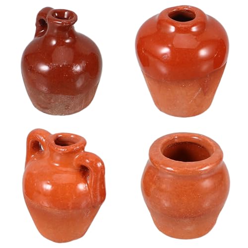 Abaodam 4pezzi Vaso in Ceramica Piccolo Vaso Per Germogli Decorativo Per Piante Mini Piccolo Centrotavola Decorazioni Per Mensole