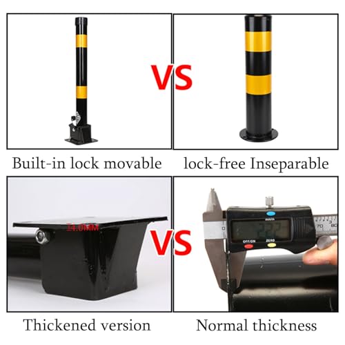 Safety Bollard Poste de amarração de segurança, postes de amarração de aço de 19,6 polegadas, design