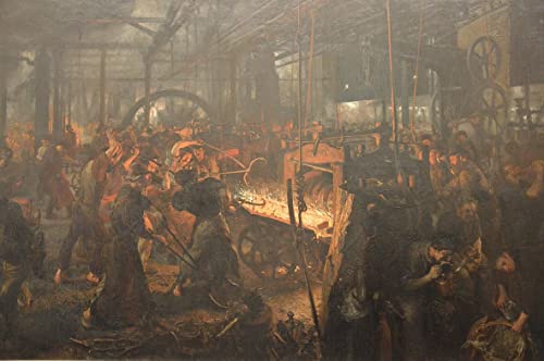 Impression toile Le Moulin de fer Adolph Menzel 60x90cm de qualité supérieure