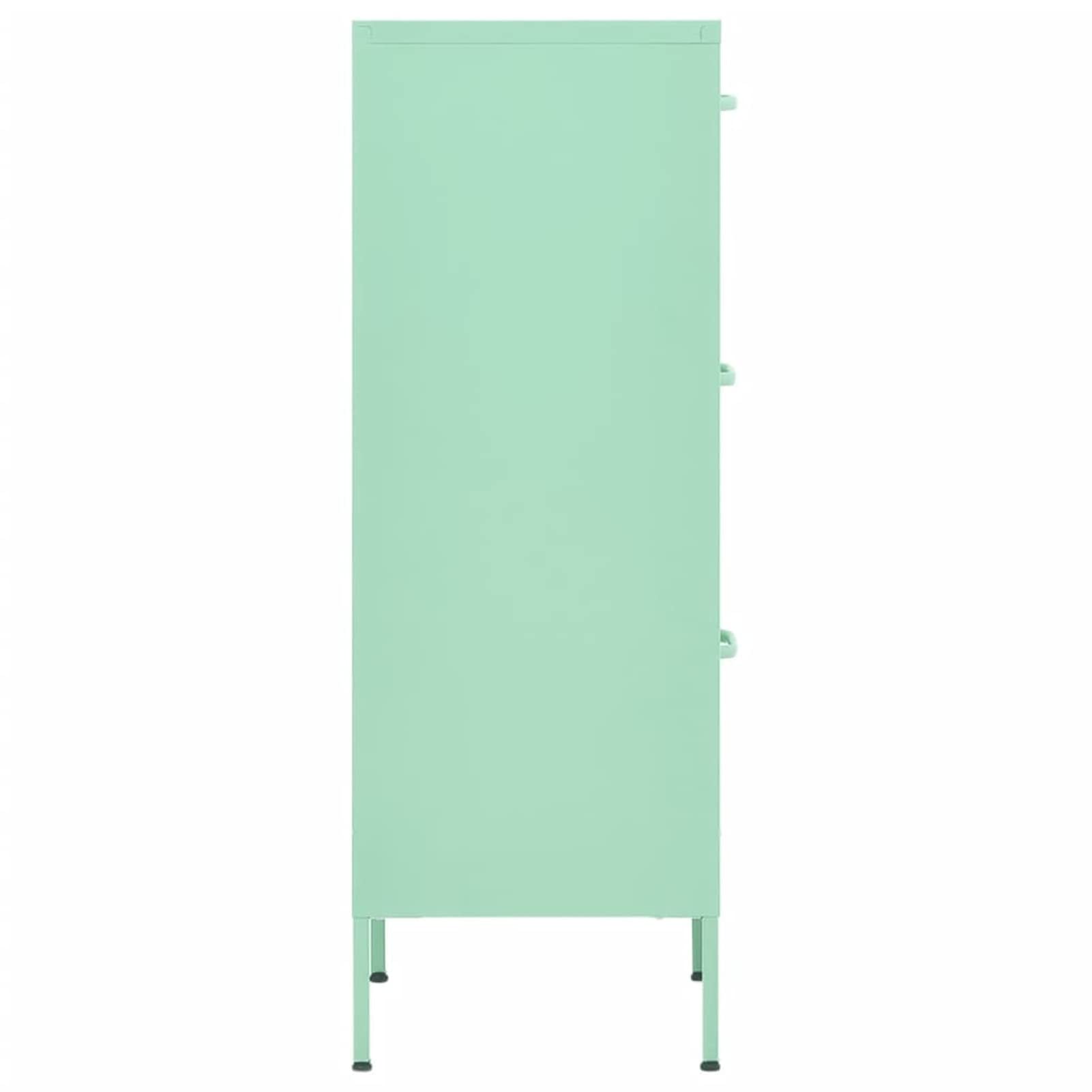 Lagerschrank Minzgrün 42,5x35x101,5 cm LagerschräNke Gartenschrank Lagerschrank Highboard Schrank Stahl