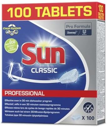 Sun Professional Citrus Dishwasher Tablets (100 Tablets, Concentrated, Classic CO:NL)