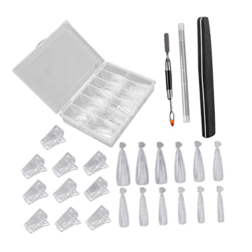 DEARMAMY 1 Juego De Armadura Extendida Pinceles Para Uñas Postizas Kits Para Uñas De Gel Herramientas Para Uñas Raspador De Gel Parche Pincel De Doble Punta Moldes Para Uñas