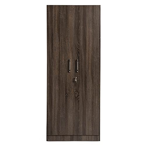 Image of Wakefit Wardrobe | 1 Year Warranty | Engineered Wood Almirah, Cupboard for Clothes Storage | 2 Door, 1 Hanging Space | Taffeta - Napa Oak