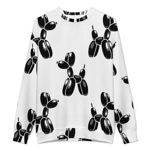 MoBlinko Sweaters for Men Watercolor Balloons Mens Crewneck Sweater Long Sleeve Lightweight Pullover2